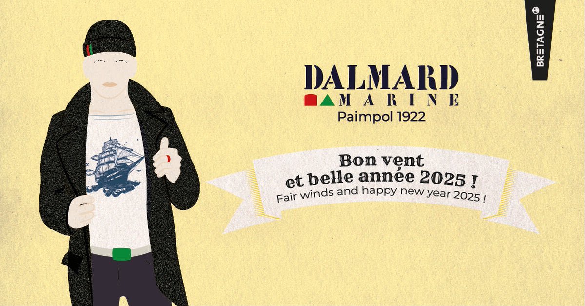 Bon vent et belle année à vous !✨🌊

Notre caban traverse les époques avec élégance, comme le Belem traverse les mers avec majesté.

En 2025, poursuivons ensemble ce voyage intemporel.

<a href="/troismats_Belem/">Trois-mâts Belem</a> 
#dalmardmarine #troismatsbelem #bonneannée2025