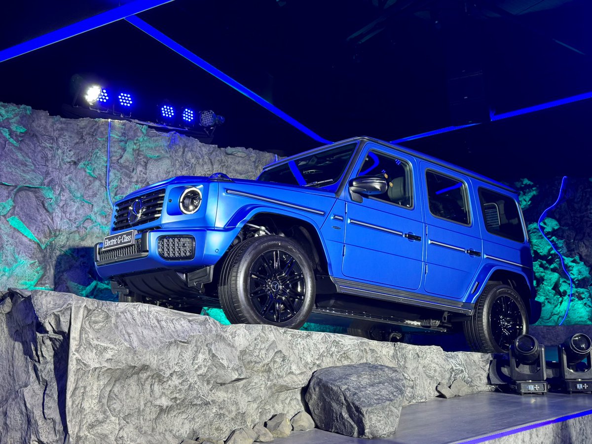 YogenPratap's tweet photo. #MercedesBenzInd also launches the #G580 - the electric G-class that I drove late last year at the @WorldCarAwards #LATestDrives with a ₹3cr price tag for #EditionOne @AUTOTODAYMAG https://t.co/Q1o1LAWMlT