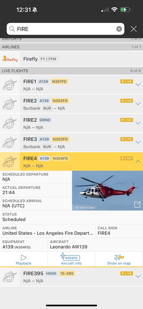 internetguy01's tweet image. 🧵5: 
Firefighter helicopter with callsign #FIRE4 has definitely covered Hollywood Hills and the Hollywood Sign