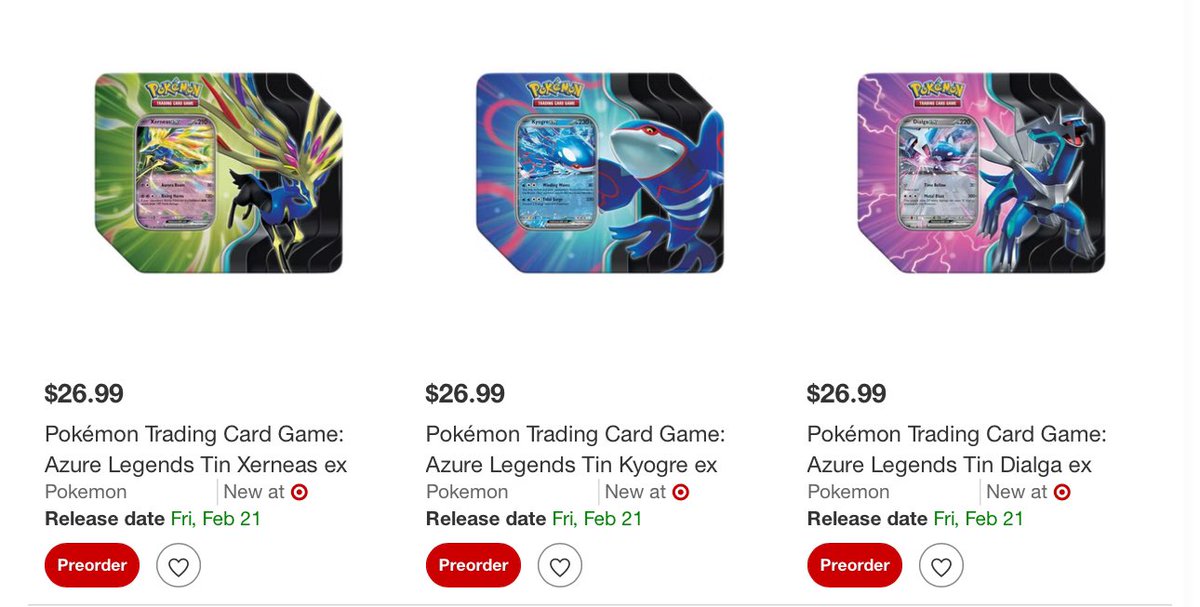 Select Pokmon Trading Card Game: Azure Legends Tins Available For  Pre-Order via Target  - https://t.co/4q4XfjyYzt #LRDeal | #AD