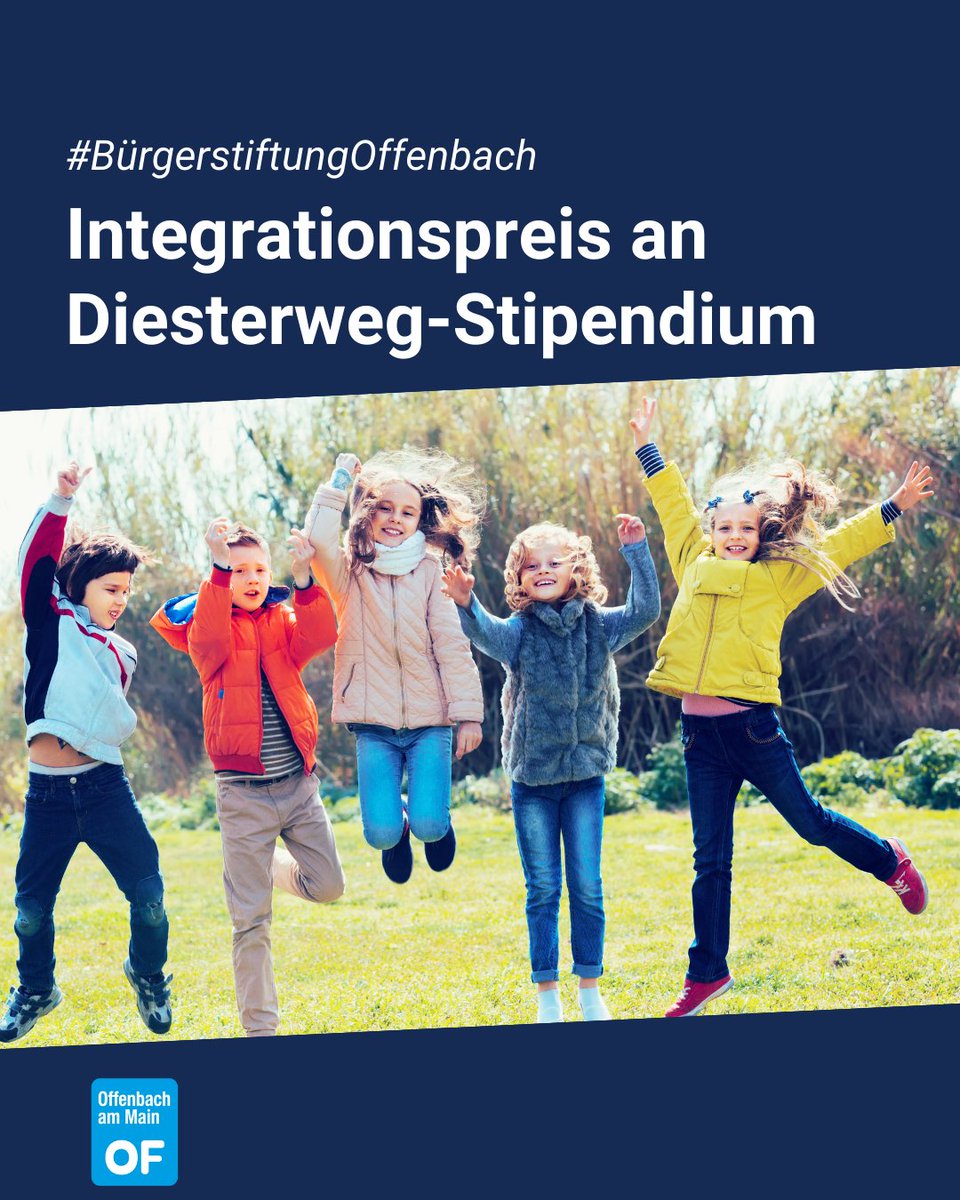 Das Diesterweg-Stipendiums der Bürgerstiftung Offenbach am Main erhält den Integrationspreis 2025. Das Stipendium setzt sich seit 2015 für die Potentialentfaltung von Schüler*innen der 4. /5. Klasse und für die Stärkung der Eltern in #Offenbach ein.
offenbach.de/integrationspr…