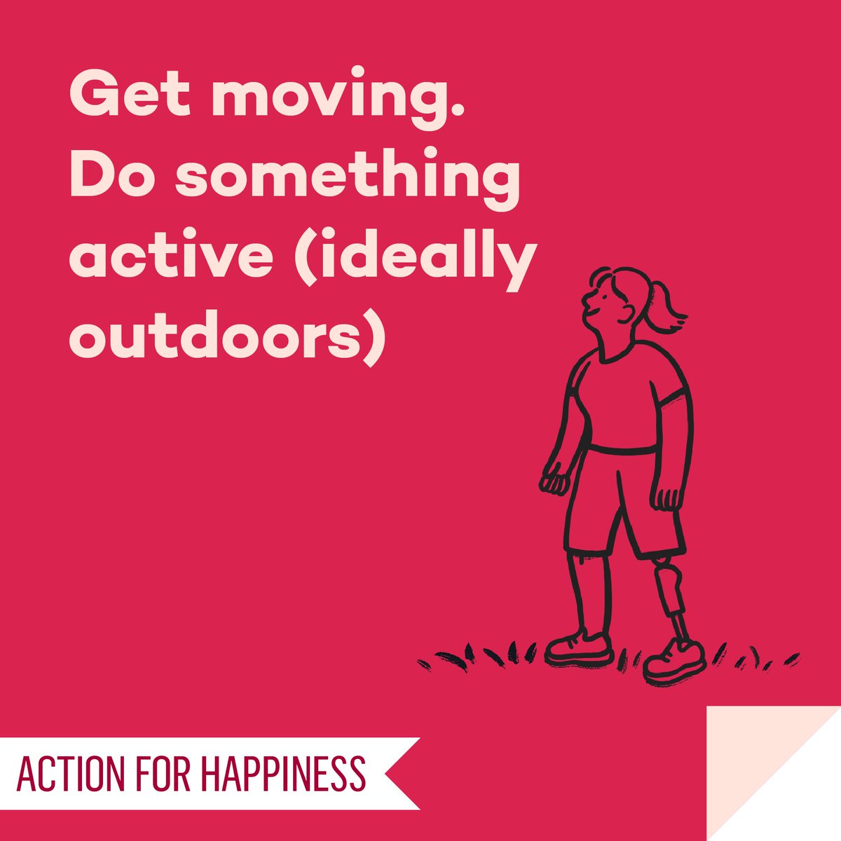 Happier January - Day 9: Get moving. Do something active (ideally outdoors) actionforhappiness.org/happier-january #HappierJanuary