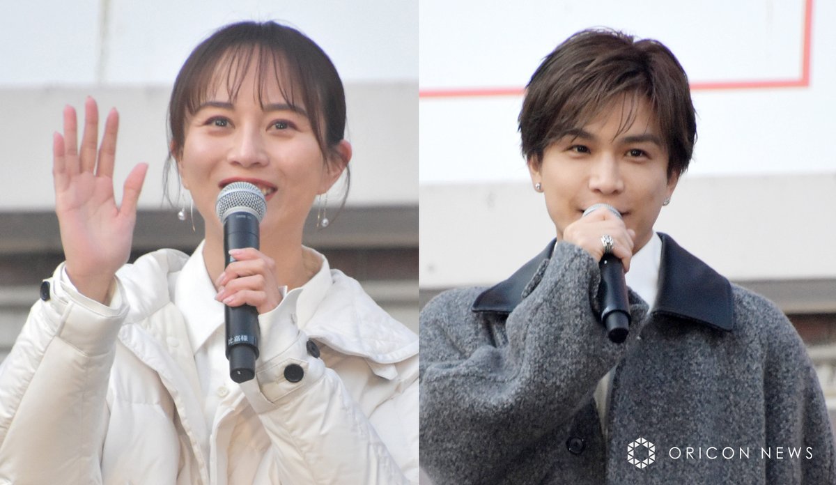oricon's tweet photo. 比嘉愛未＆岩田剛典＆ウイカら
新宿の街に登場、周囲騒然＆大歓声💥
通行人びっくり「本物だ❗️」
https://t.co/lMyPAR7dUw

📢 ドラマ『フォレスト』PRイベント
比嘉愛未、岩田剛典
ファーストサマーウイカ、中川大輔

#フォレスト @drama_forest @T_IWATA_EX_3JSB @FirstSummerUika @daisuke_n_staff https://t.co/tE51MU9spB