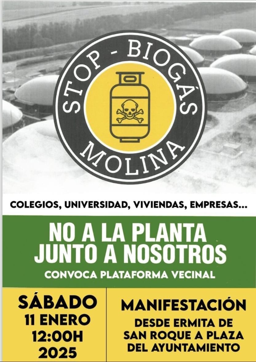 Manifestación en Molina de Segura. Planta de Biogás así NO!