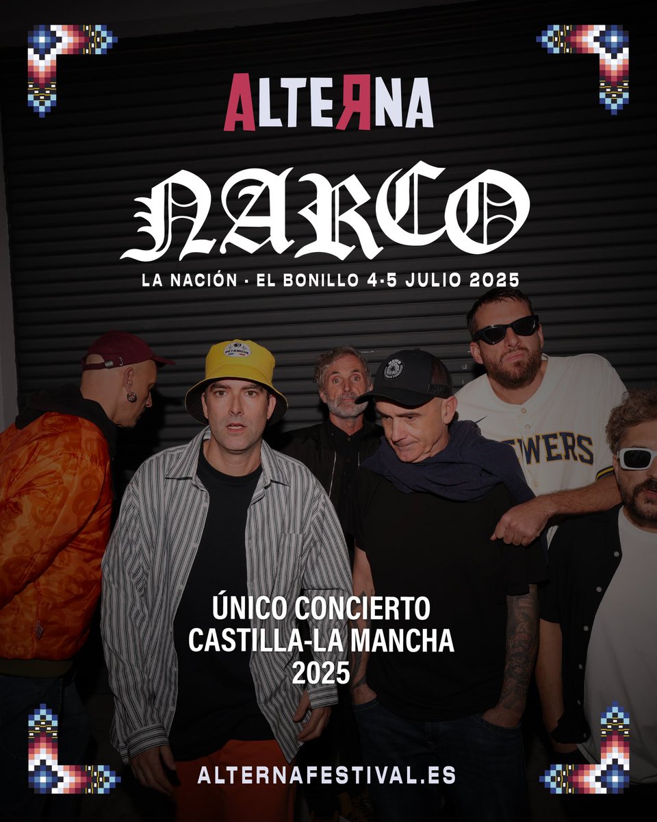 ¡Arrea! ¡Privilegio el de Gloria que ya se ha enterado y ahora vosotros también! Vuelven @losnarco a la Nación y como única fecha en estos lares este año 🔥

¡Vamos vamos que la Nación ya casi tiene su cartel al completo! 

🎫 50% aforo completado alternafestival.es