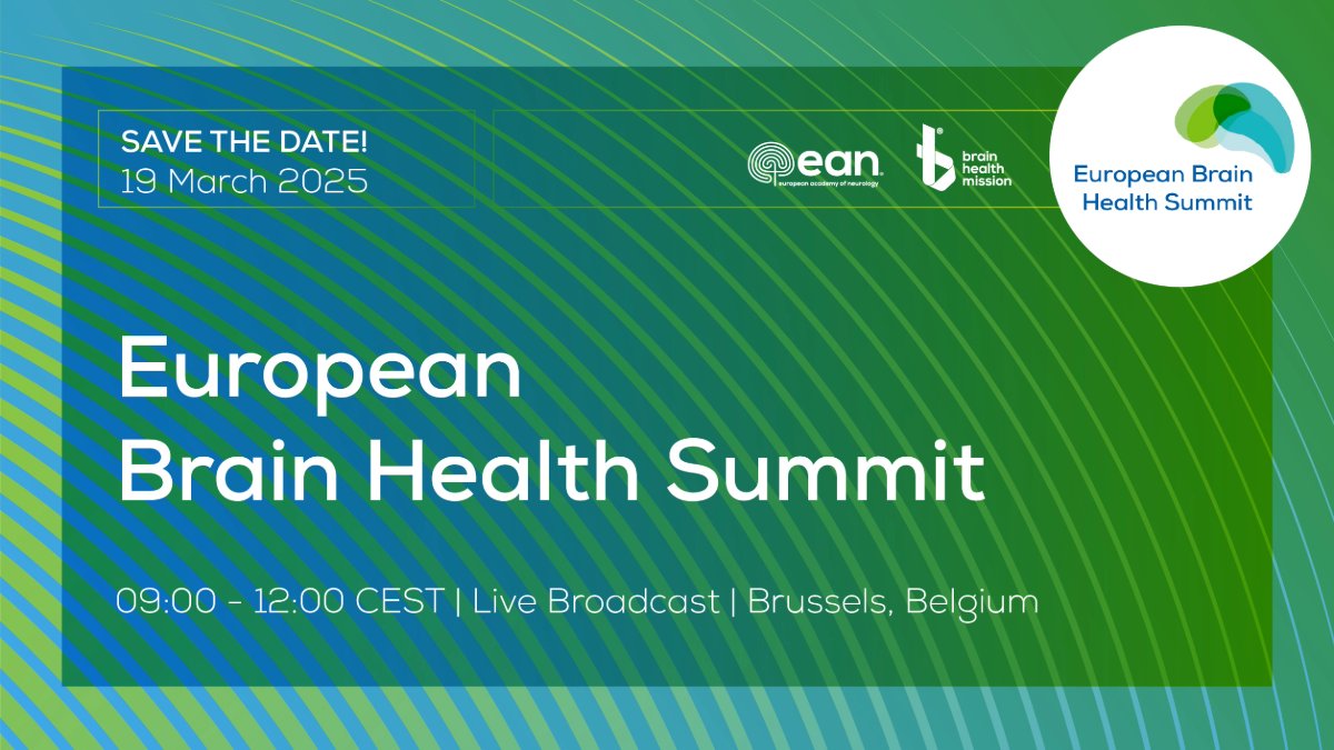 Save the date for the European Brain Health Summit 2025! 💡

This year we will once again bring together top experts to exchange ideas and advance progress towards improving brain health. Stay tuned for more details!

👉Register here: ow.ly/KaaE50UzftL.
