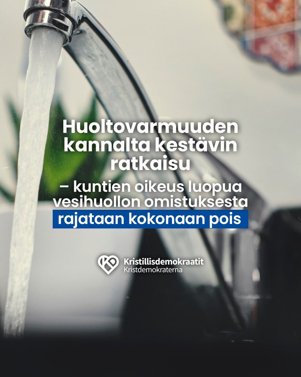 Maa- ja metsätalousministeriö esittää, että kuntien tulee pitää vesihuoltolaitokset kokonaan omistuksessaan. Esitys on lausuntokierroksella ja lakiesitys on tavoitteena saada eduskunnan käsittelyyn ennen kesää -25. 🧵