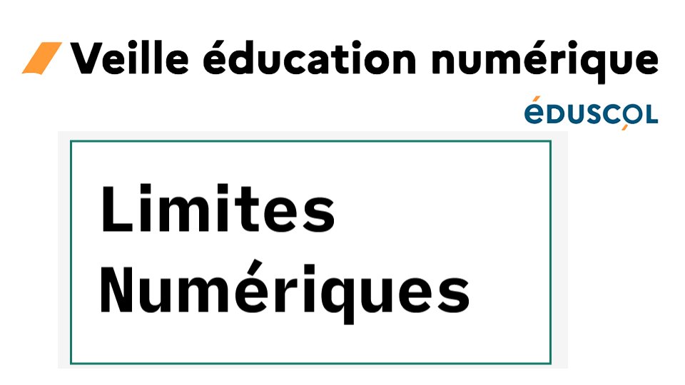 [Veille éducation numérique] Limites numériques : l’impact écologique du numérique par les usages et le design des services numériques et interactifs
👉 eduscol.education.fr/4121/veille-ed…