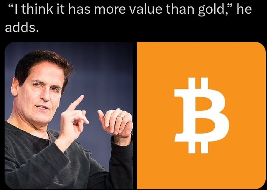 Asad_hussein9's tweet photo. BULLISH🔥: Milkiilaha Billionaire ka ah #Mark_Cuban ayaa sheegay inuu doorbidayo in uu lahaado Bitcoin halkii uu ka lahan lahaa dahabka, isagoo ku andacooday in Bitcoin uu ka wanaagsan yahay dahabka marka ay timaado dhaqaalaha, gaar ahan marka la eego in uu sahlan yahay #as_usage https://t.co/cVVAEWYW80