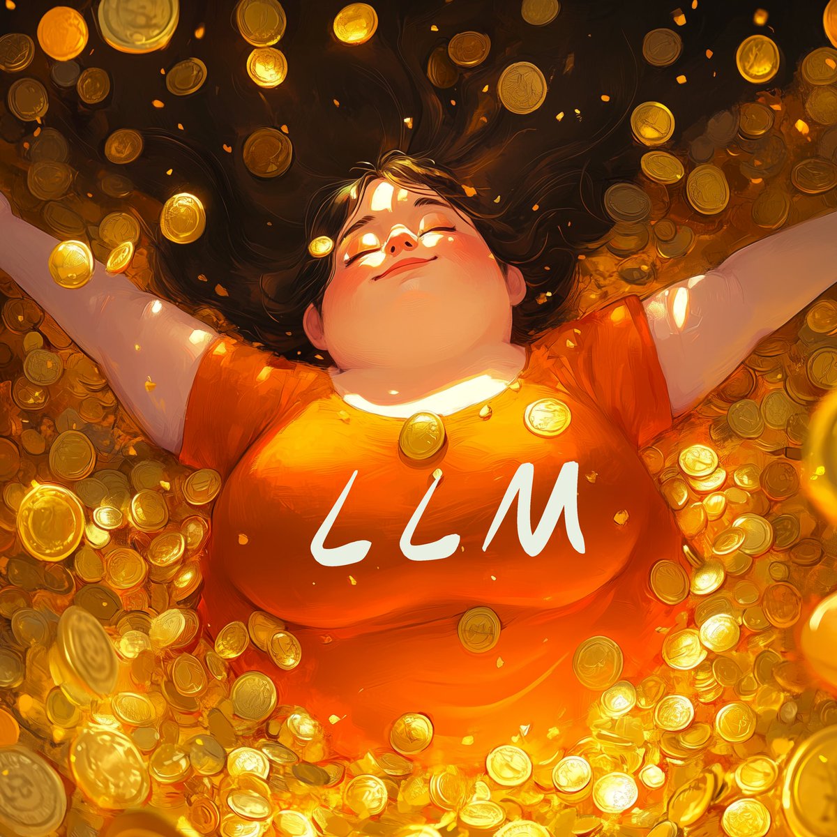 #LLM（Fatcoin）市值暴涨至105M，24小时内涨幅惊人，达到156000%！🚀💰🚀
这个以肥胖的ai16z女孩为形象的MEME币，迅速成为市场新宠，24小时内全链交易量稳坐榜首宝座。🏆🏆
她的大嘴巴比喻ai16z，让大嘴巴Shaw有点烦人的情绪得到了完美释放！😂🗣️😂
年关将至，祝大家钱包像  $LLM 一样圆鼓鼓💰🧧