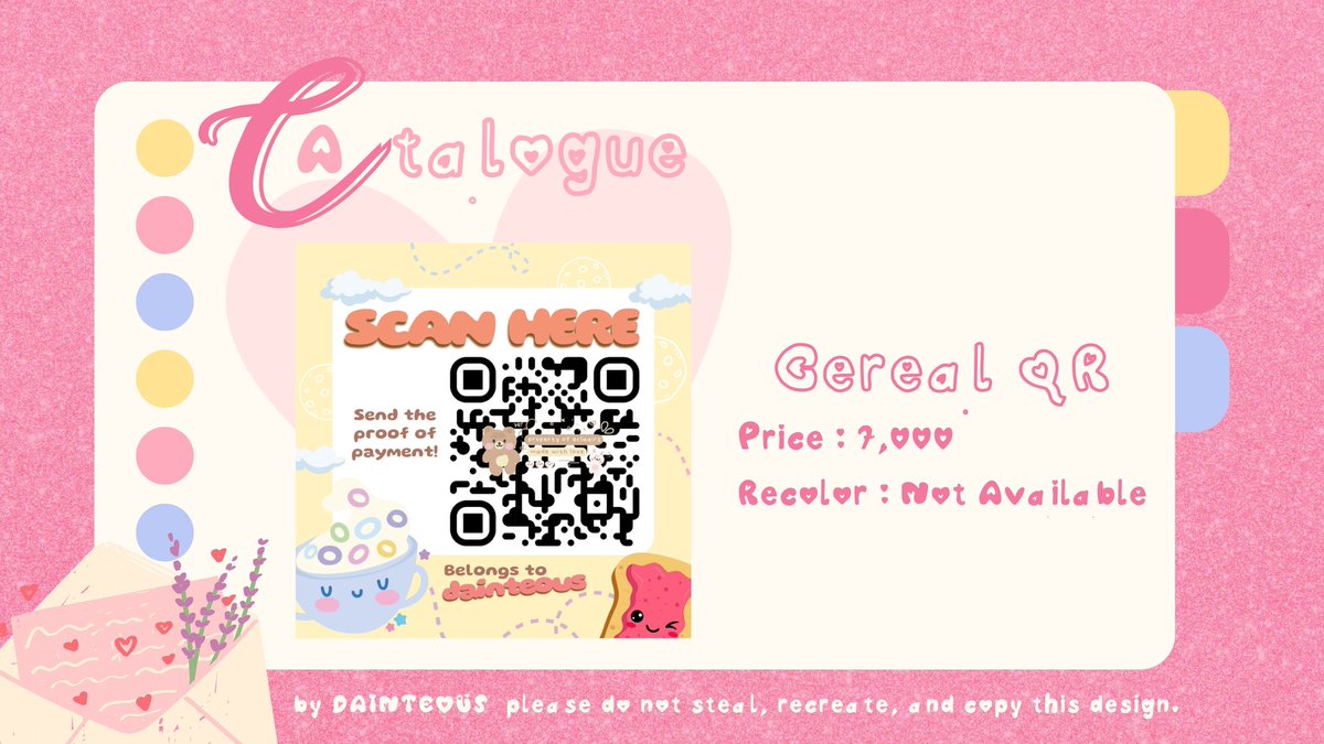 fakta's tweet image. help repost!  𝅄 ꣑ৎ ࣪ㅤ𓈒 

halo, sebelum aku open qr deco tolong ospek dulu 4 katalog baruku ini yaa! apakah desainnya aman &amp;amp; harganya pas? kalau gak aman boleh DM aku baik-baik 😍🩷

thank you! 😽🎀✨️
#zonauang