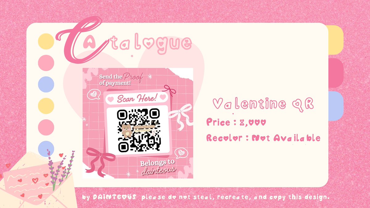 fakta's tweet image. help repost!  𝅄 ꣑ৎ ࣪ㅤ𓈒 

halo, sebelum aku open qr deco tolong ospek dulu 4 katalog baruku ini yaa! apakah desainnya aman &amp;amp; harganya pas? kalau gak aman boleh DM aku baik-baik 😍🩷

thank you! 😽🎀✨️
#zonauang