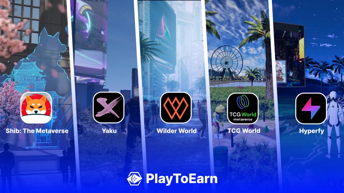 PlayToEarn (@playtoearn) on Twitter photo Discover, connect, and engage in these stunningly designed web3 worlds🌐
Controlled by the community - here are 5 metaverses worth exploring 🧭🌆
🔹<a href="/WilderWorld/">Wilder World</a>
🔹<a href="/YakuCorp/">YAKU 🦾</a>
🔹<a href="/OfficialTCGCoin/">TCG World</a>
🔹<a href="/hyperfy_io/">Hyperfy</a>
🔹<a href="/mvshib/">Shib - The Metaverse</a> Discover, connect, and engage in these stunningly designed web3 worlds🌐
Controlled by the community - here are 5 metaverses worth exploring 🧭🌆
🔹<a href="/WilderWorld/">Wilder World</a>
🔹<a href="/YakuCorp/">YAKU 🦾</a>
🔹<a href="/OfficialTCGCoin/">TCG World</a>
🔹<a href="/hyperfy_io/">Hyperfy</a>
🔹<a href="/mvshib/">Shib - The Metaverse</a>