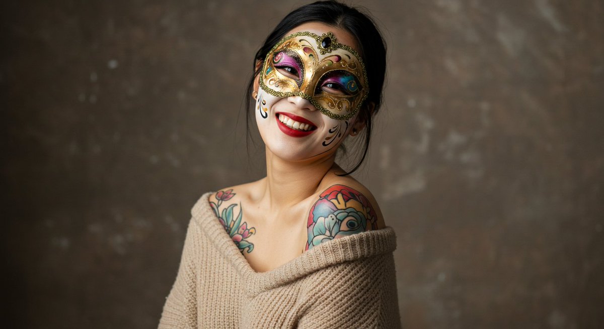 aruwanersatu's tweet image. ベネチア仮面の女性 (part 3) 
#AIimage #ImageFX #venetianmask #venicemask #ベネチア仮面 #aiart #AIfacepainting #フェイスペイント #ポートレート