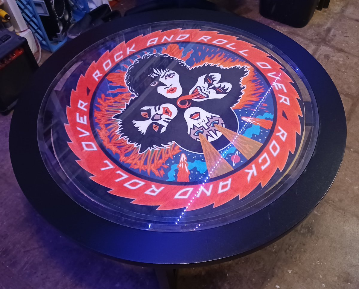skullstar01's tweet photo. @bullyray5150 @kiss That would work well with the coffee table I did.😁 
#KISSArmy https://t.co/8YnZyi34Um