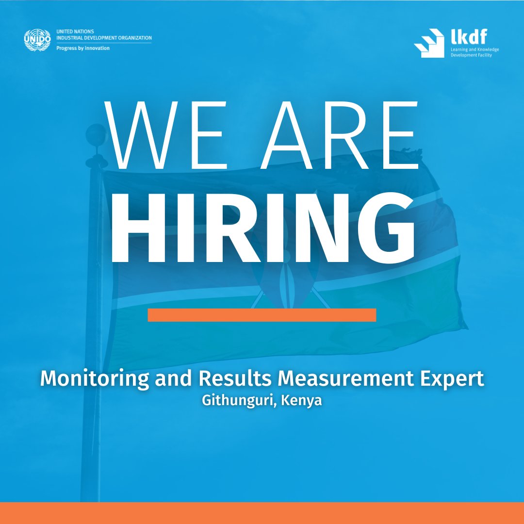 📢 Join UNIDO as a Monitoring and Results Measurement Expert

Make a difference in shaping Kenya’s dairy sector while contributing to sustainable, inclusive development.

Apply here by January 30th: careers.unido.org/job/KEN-Other-…