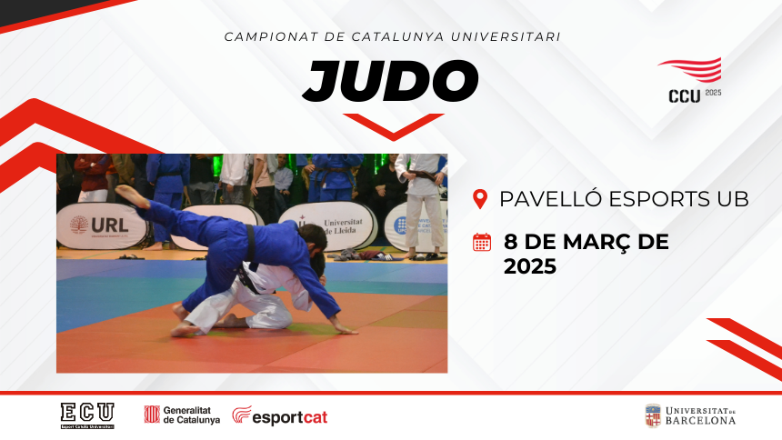 #CCU25 I Ja pots inscriure't al CCU de Judo 2025 a través del Servei d’esports de la teva universitat! 🥋

🗓️8 de març
📌Pavelló @esportsub, Barcelona
✍️ Per a més informació i inscripcions: esportuniversitari.cat/noticia-item/1…

#EsportUniversitari #Esportcat #Judo