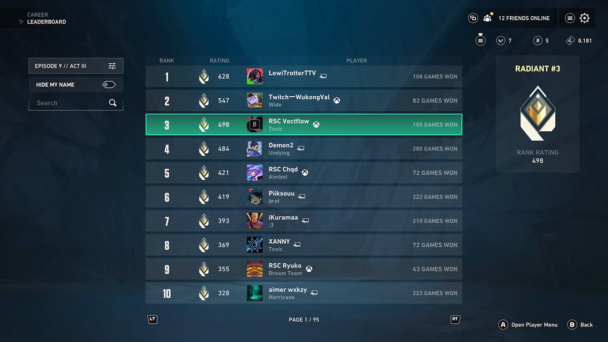 Finished the act radiant #1🏆
All legit solo/duo q 💯