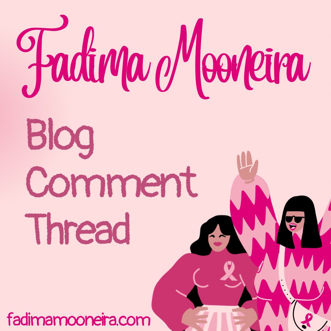 Mooneira's tweet image. ❤️ FADIMA MOONEIRA BLOG COMMENT THREAD 🩷

❤️Share your blog post 
🩷Comment on 1/2 posts and share the love
❤️RT this so that others can join

#BloggersCommunity #BlogCommentThread #WritingCommunity 

Mine is in the comment box below 😉