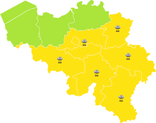 meteobefr's tweet photo. Avertissement de pluie du 09/01 06H au 09/01 13H:  Les pluies se poursuivront encore quelques heures au sud du sillon Sambre et Meuse, puis se transformeront en neige à partir du nord-ouest. Les ... (https://t.co/ZVczcMvhWq) https://t.co/fP3tO26wqp