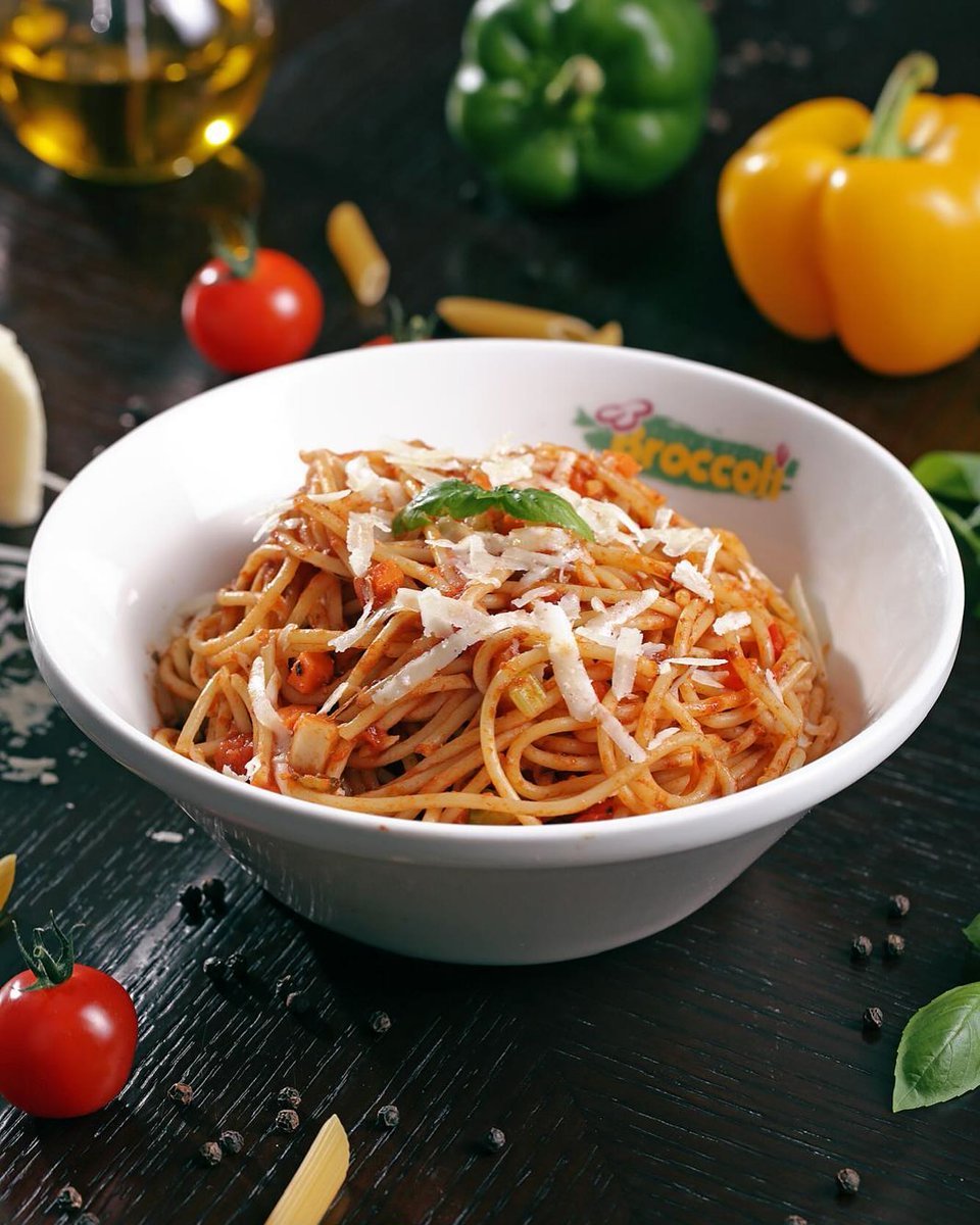 BroccoliPasta's tweet image. Fresh pasta for lunch! 🍝 Treat yourself to a delicious plate of our signature spaghetti, topped with rich tomato sauce and freshly grated cheese. Perfect for any craving!