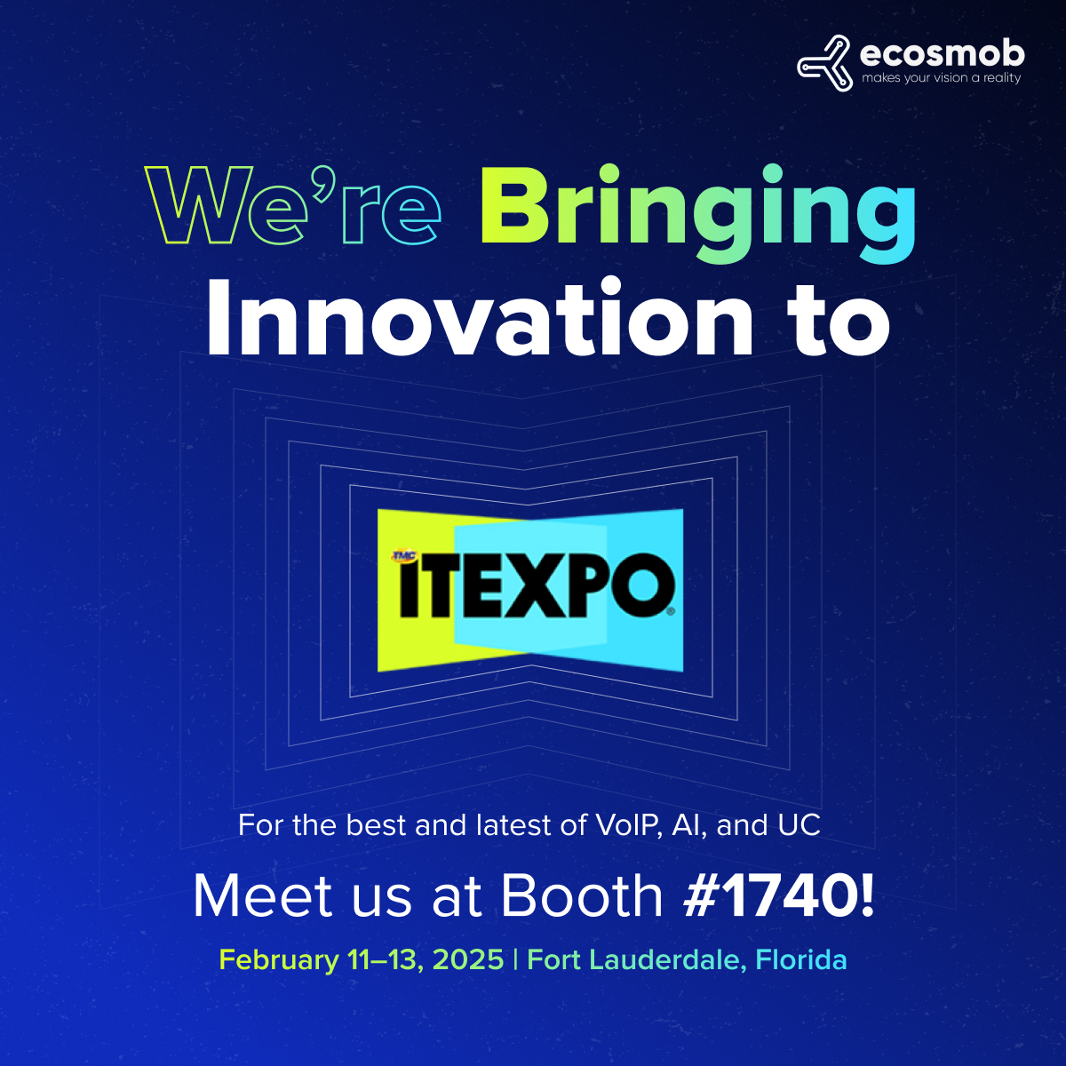Ecosmob Technologies (@ecosmob) on Twitter photo Every business has a unique story. At <a href="/ITEXPO/">ITEXPO | February 10-12, 2026</a> , Ecosmob will help you find the tech solutions that perfectly fit yours. Schedule your meeting today: ecosmob.com/itexpo-2025/
#Ecosmob #VoIPSolutions #TECHSUPERSHOW #Telecom #ITEXPO2025 #businesscommunicationsolutions Every business has a unique story. At <a href="/ITEXPO/">ITEXPO | February 10-12, 2026</a> , Ecosmob will help you find the tech solutions that perfectly fit yours. Schedule your meeting today: ecosmob.com/itexpo-2025/
#Ecosmob #VoIPSolutions #TECHSUPERSHOW #Telecom #ITEXPO2025 #businesscommunicationsolutions