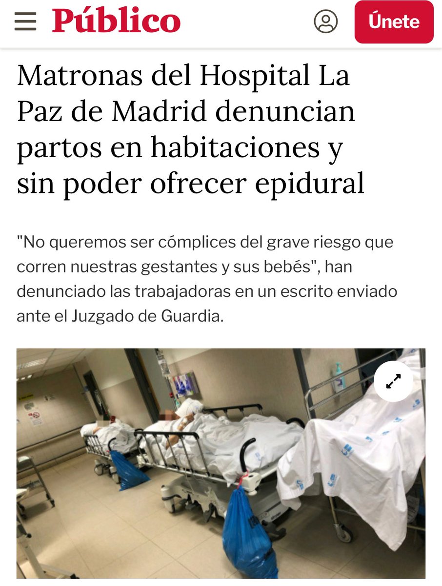 6 matronas para 10 paritorios. Mujeres dando a luz en habitaciones y sin epidural por falta de personal.

Esto no es un colapso puntual, es el resultado de años de recortes y privatización.