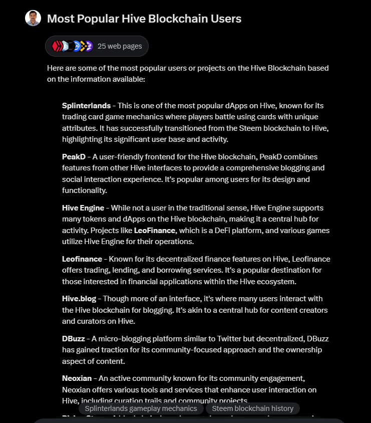 raghave70161237's tweet photo. Most popular Hive Blockchain User Communities:
#hive #splintelands #inleo #peakd #hiveengine #neoxian
Does it mean #splinterlands at top? https://t.co/n0gfiinwU5