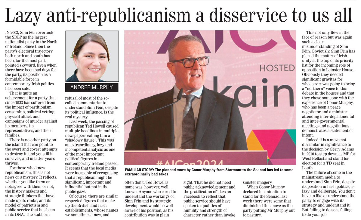 Excellent piece from Andree Murphy. Well worth reading.