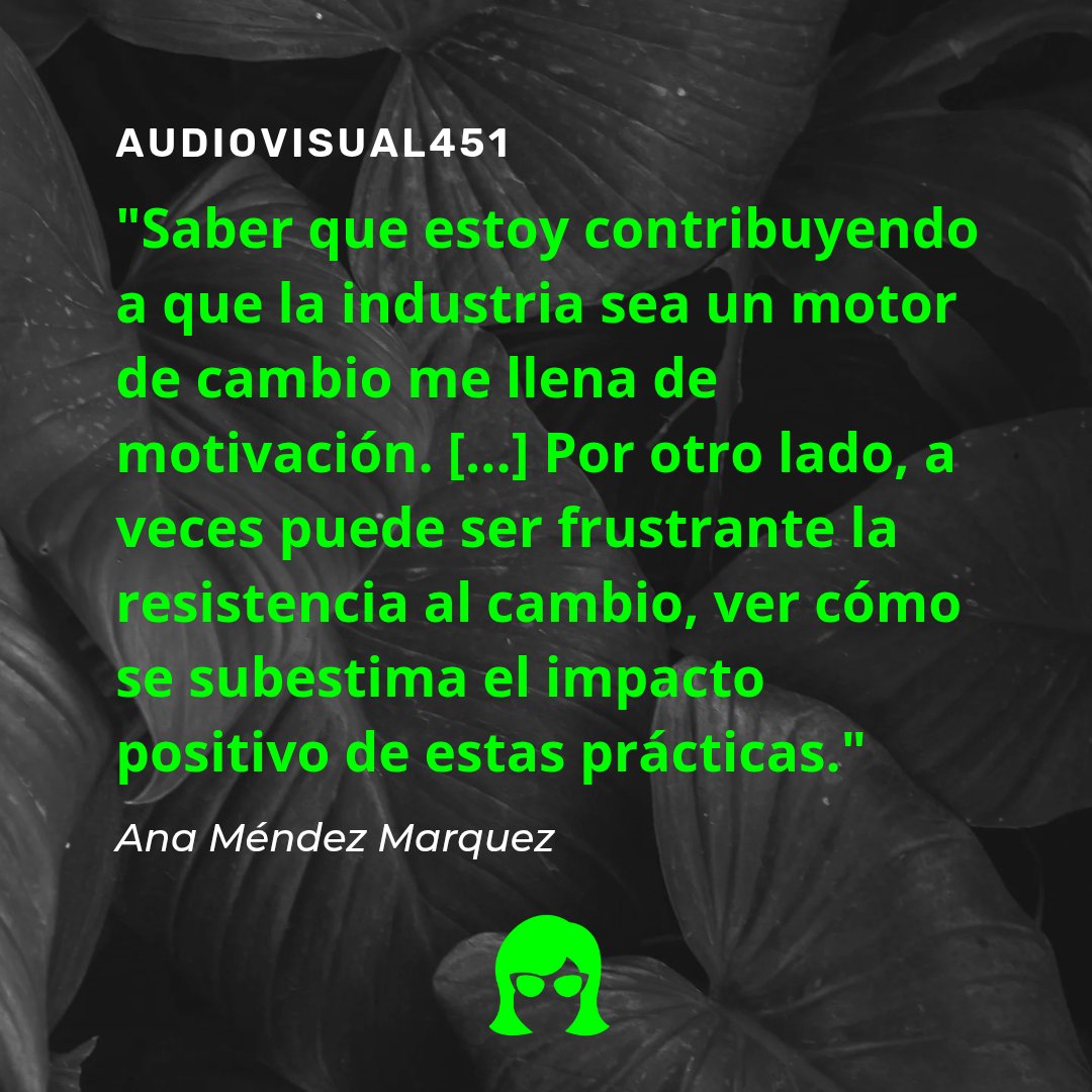 Acaba de salir la 10 entrega de mujeres JASP que están liderando el cambio en el #audiovisual español ¡y <a href="/Annie_17488/">Ana Méndez Márquez</a> está dentro!

La #igualdad es fundamental dentro una industria sostenible. Gracias a <a href="/Audiovisual451/">Audiovisual451</a> e Irene Jiménez por dar visibilidad al talento femenino 💚