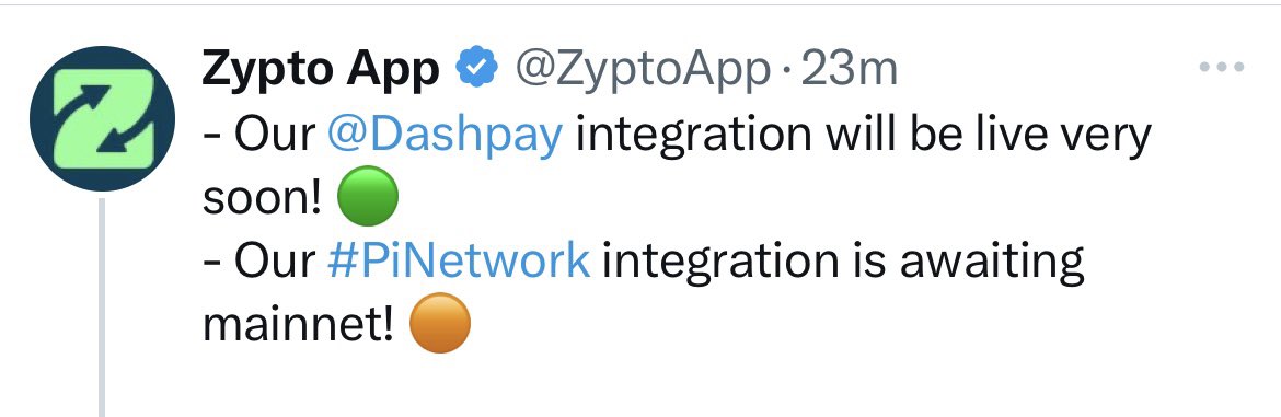 <a href="/PiNewsApp/">Pi News</a> Zypto integration of Pi is READY🔥🔥🔥
Soon Pioneers will be able to use services like USDC-cash-USDC at Moneygram locations, buying crypto cards, gift gards and more inside ZyptoApp. Real case usage of Pi 🔥🔥🔥