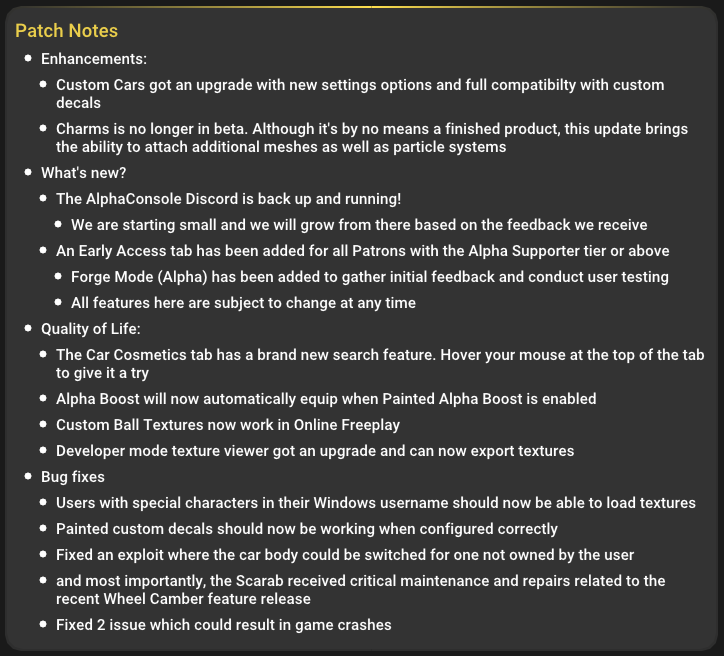 The first AlphaConsole update of 2025 just dropped! 🔥🔥

I will be calling out some key features in the next few days so follow and stay tuned.