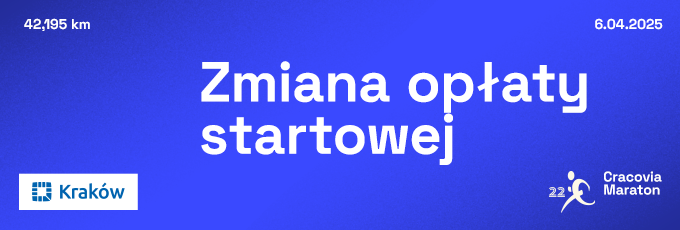 Trwają zapisy do 22. Cracovia Maratonu. Liczba osób, które zgłosiły się do biegu przekroczyła już 5200! Wszystkim biegaczom, którzy chcieliby do nich dołączyć przypominamy, że początkowa opłata startowa obowiązuje do 10 stycznia włącznie.