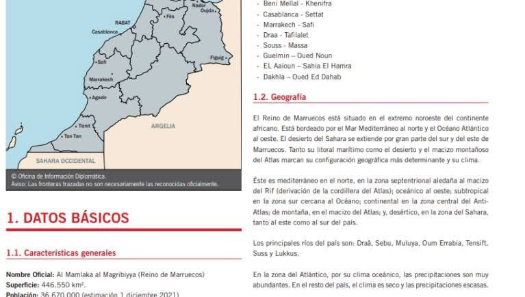 صفعة إسبانية 🇪🇸 لنظام المخزن المغربي 
الخارجية الإسبانية  تنشر  على موقعها الرسمي خريطة #الصحراء_الغربية  🇪🇭و المغرب 🇲🇦 كبلدين متمايزين و مختلفين  جغرافيا ! 
ضاعت حياة المغربي في تلوين الخرائط ! 
على فكرة :متى ستسلم إسبانيا المغرب إدارة المجال الجوي للصحراء الغربية 
أي ذل وعار