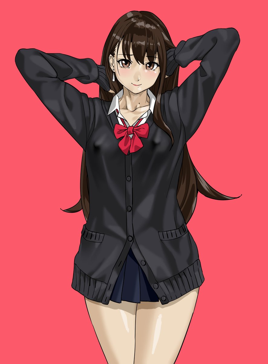 貧乳メガ乳輪ちゃん制服コス 