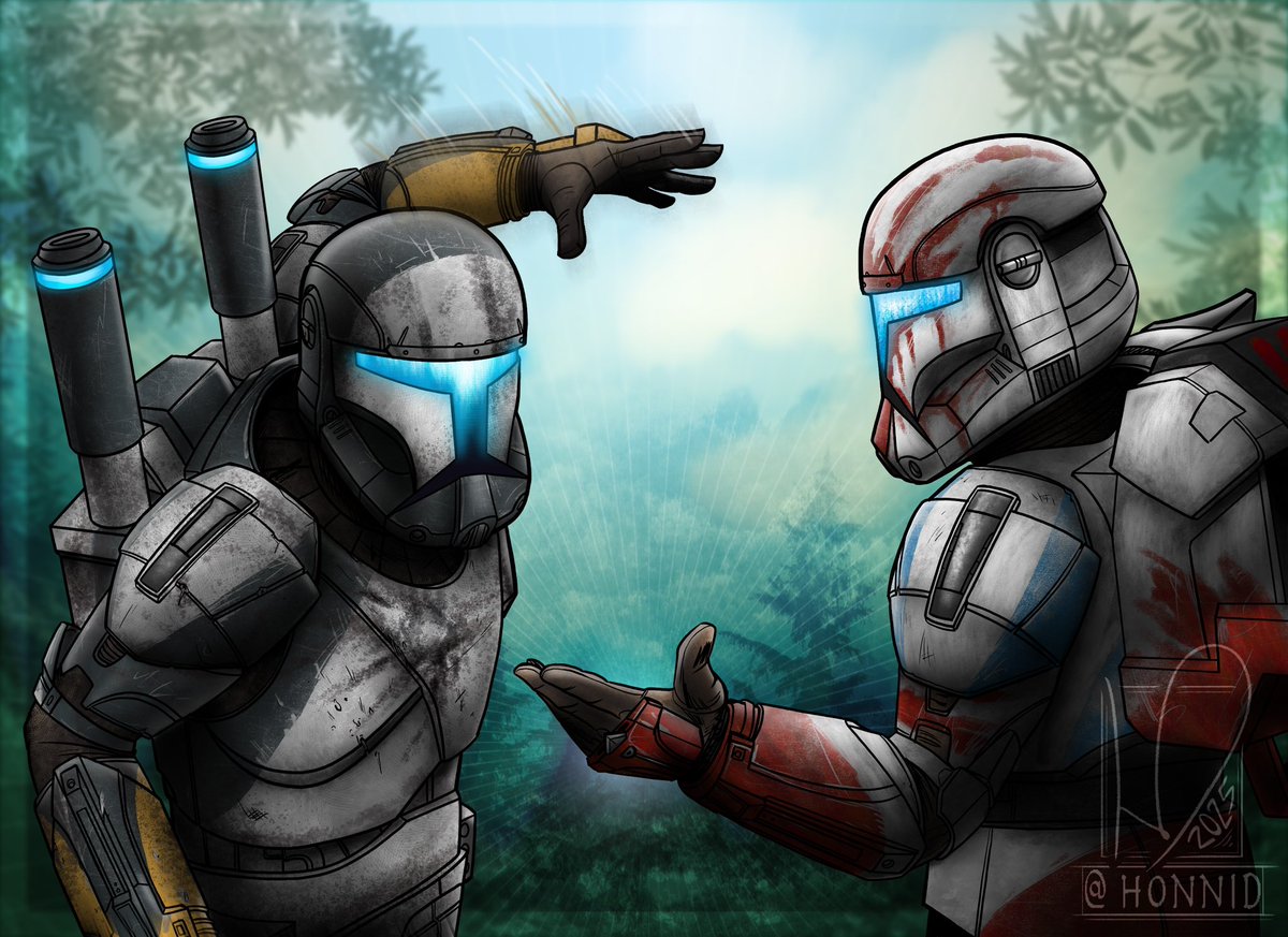 DELTA DAP 

Just a couple Delta Squad boyyos reuniting and nothing bad would ever happen to either of em 👍🏽

#republiccommando #starwars