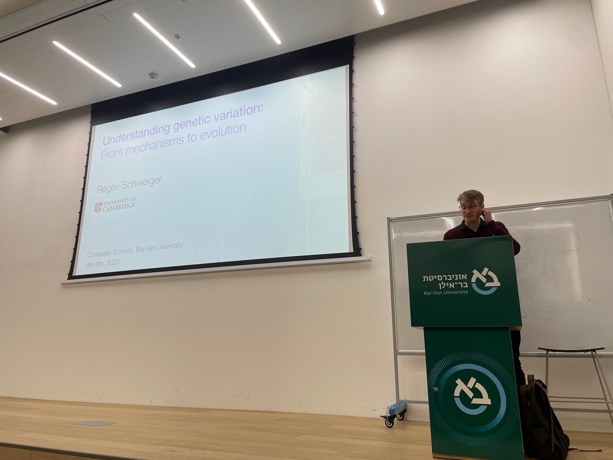Yaron Orenstein (@orensteinyaron) on Twitter photo It was a pleasure to host <a href="/RegevSchweiger/">Regev Schweiger</a>
today at the Department of Computer Science at
<a href="/ubarilan/">Bar-Ilan University</a> and hear about his methods to infer coalescent times and analyze sperm genomes for cross-over and gene-conversion detection <a href="/yoavgo/">(((ู()(ู() 'yoav))))๐พ</a> It was a pleasure to host <a href="/RegevSchweiger/">Regev Schweiger</a>
today at the Department of Computer Science at
<a href="/ubarilan/">Bar-Ilan University</a> and hear about his methods to infer coalescent times and analyze sperm genomes for cross-over and gene-conversion detection <a href="/yoavgo/">(((ู()(ู() 'yoav))))๐พ</a>