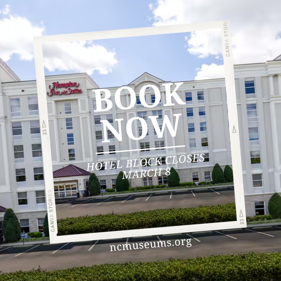 You know the drill: register for #NCMC2025, then book a room! Maybe order 3 (or 63) Museum Rock Stars while you're at it? 
ncmc.wildapricot.org/hotel

#ncmc #ncmuseumscouncil #NCMC2025 #museumsadvocacy #museums #museumsmatter #ncmuseums #visitnc #northcarolina #Raleigh #nc