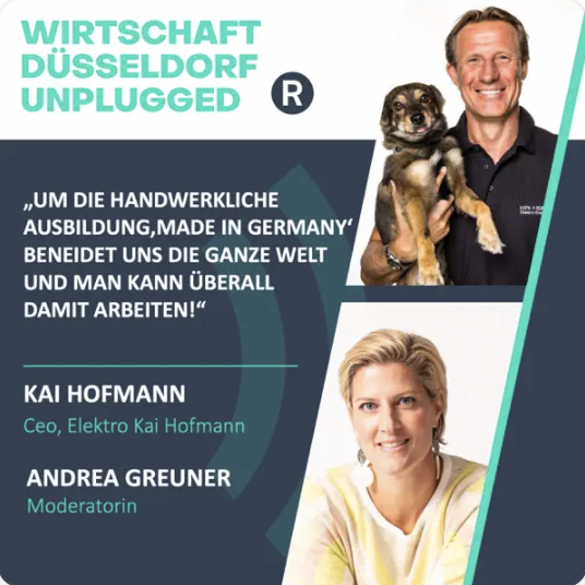 🎙In der neusten Folge von "Wirtschaft #Düsseldorf Unplugged" spricht Kai Hofmann, Gründer und Geschäftsführer von Elektro Kai Hofmann GmbH, u.a. darüber, wie junge Menschen für das Handwerk gewonnen und begeistert werden: wirtschaftspodcast-duesseldorf.de #Podcast #Elektrobetrieb