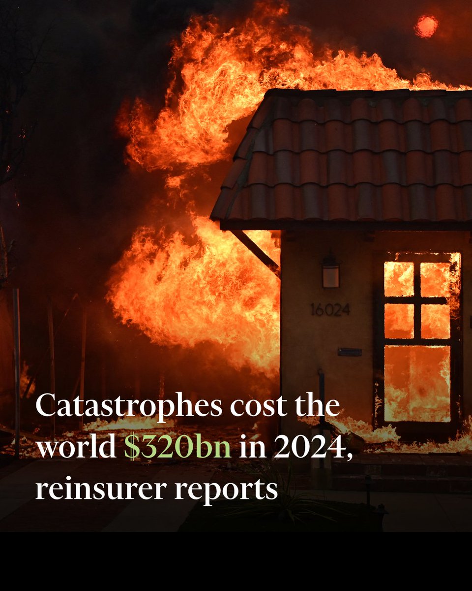 While the 40% of economic losses that were insured were higher than the historical average of about 30%, this still left a large ‘protection gap’. Here’s why: on.ft.com/4288FY6