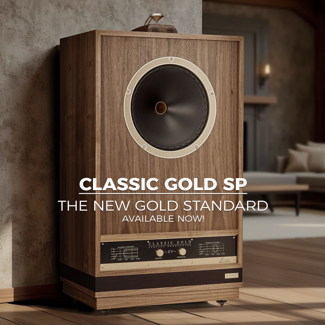 Available Now, the Classic Gold SP Series brings Dr. Paul Mills’ vision to life, the perfect fusion of vintage aesthetics from the glory HiFi days and state-of-the-art audio engineering. Find out more: smpl.is/a07nr 
#FyneAudio #MadeInUk #Scotland