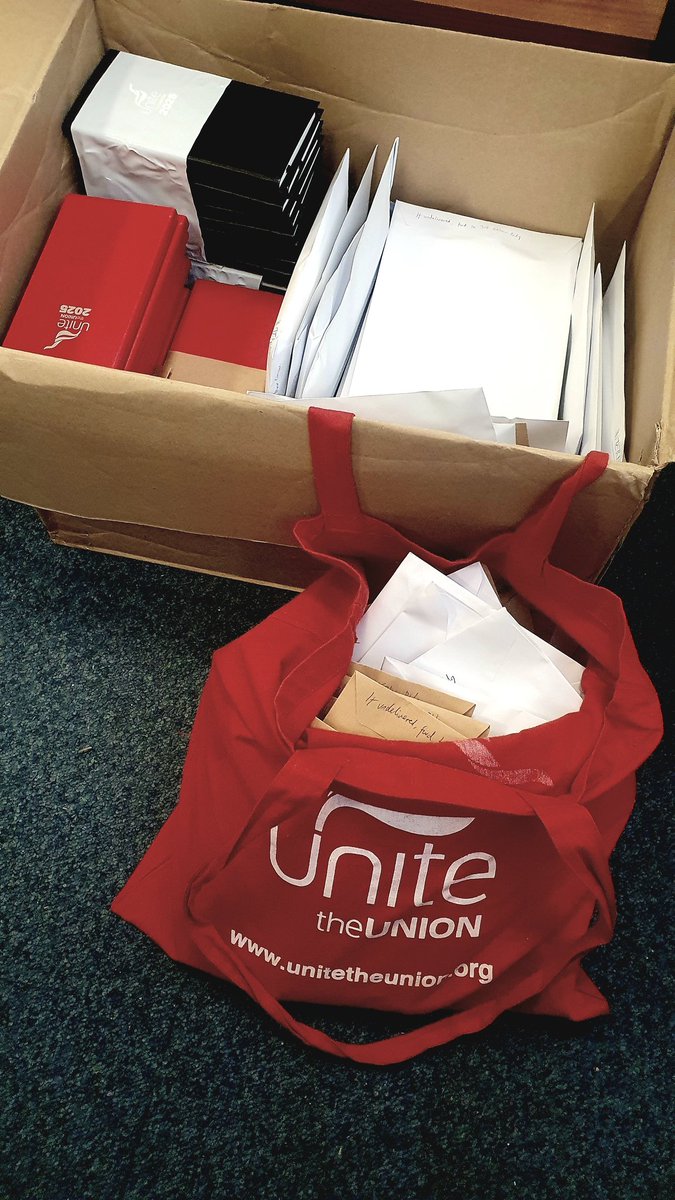 Get yourself a Branch Secretary with a pile of envelopes and a good playlist to while away the day like some Socialist Santa.

That's most of the diaries now found homes, anyone still after one - just drop us an email or comment in the Unite Teams channel.