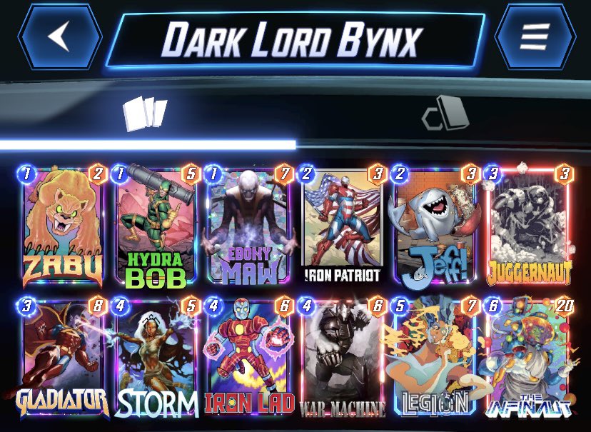 First infinity ticket with this nasty deck from dark lord <a href="/Bynx_Plays/">Bynx</a>  bynx always looks jolly and kind with meme looking decks. But they're actually pure evil in the right hands. <a href="/SnapDecks/">SnapDecks</a> <a href="/MARVELSNAP/">MARVEL SNAP</a>