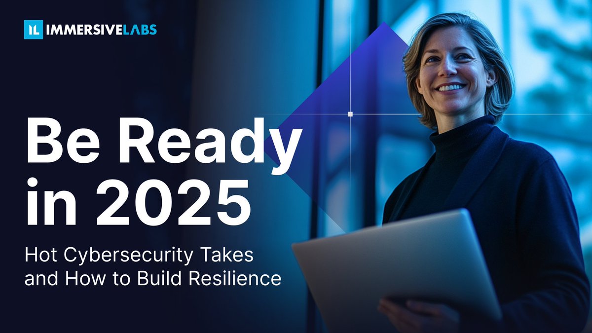 Join us January 22nd @ 10am EST/3pm GMT for a webinar with Immersive Labs experts and Duncan Hayes, Head of Cyber Defence for Hargreaves Lansdown. We'll debate top cybersecurity predictions and offer key strategies for building resilience.

📅 Register: hubs.ly/Q031tjm80