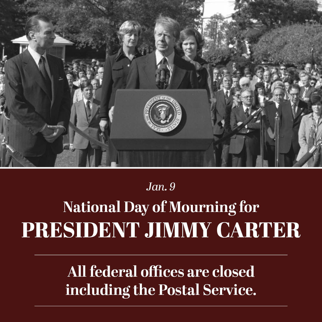 Today we honor the life and legacy of President Jimmy Carter. His tireless dedication to peace, human rights and service will never be forgotten.