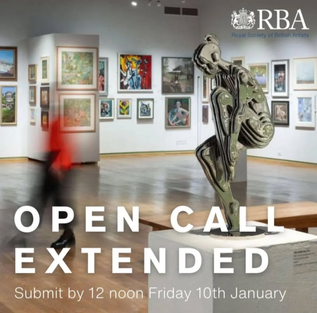 HunAdamoglu's tweet photo. Open Call Extended @RoyalSocBritArt annual exhibition at the @mallgalleries deadline Wednesday 8 January noon #art #exhibition #figurativeart #painting #printmaking #ceramics #sculpture #London #artistsoppertunity #opencall #artsubmission https://t.co/huHOJVLrw6