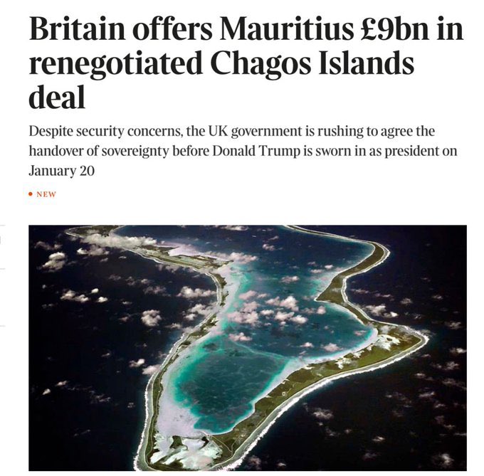 With the pound crashing and gilts surging, Britain needs to find spending cuts. Instead, Labour is offering an unbelievable £9 billion to Mauritius to take some British territory - despite Mauritius having been handsomely paid for renouncing any claim in 1965.