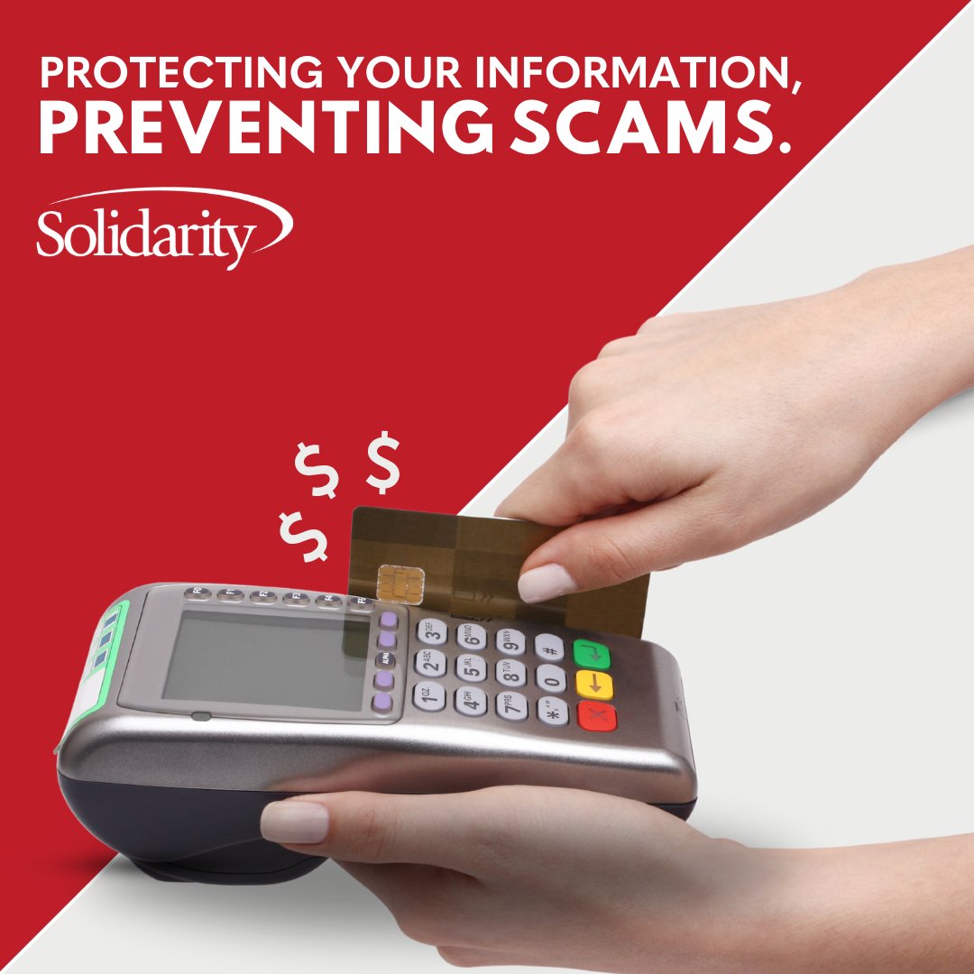 SolidarityCU's tweet photo. It's the beginning of a new year...a great time to brush up on ways to protect yourself from scammers. Check out this resource, https://t.co/pEURbbPZpE, and share some tips with your family and friends. ☺️ 

#FraudProtection #IdentityTheft #ProtectYourself https://t.co/68e5B84M5M