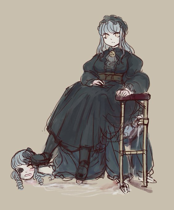 いっぱい感想もらえて嬉しいのでビルギットちゃんのイラスト貼ります。 