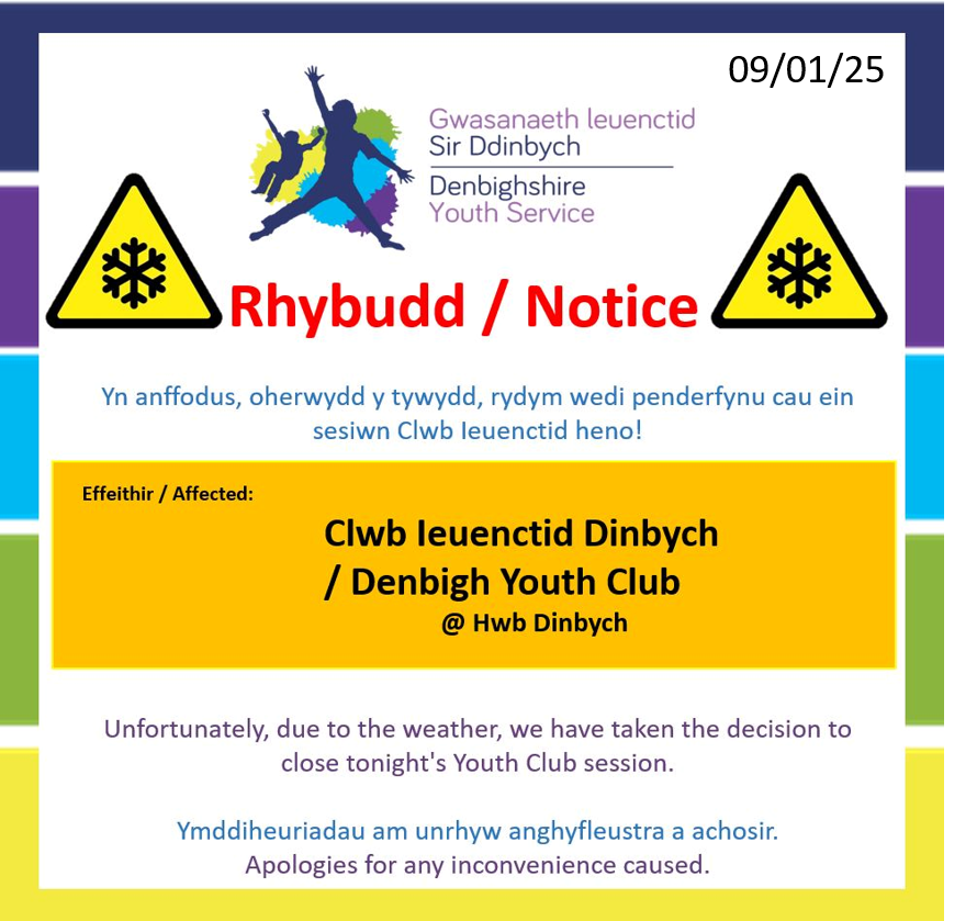 !!!Sesiwn heno ar gau!!!
!!!Tonight's session is closed!!!
RHYBUDD TYWYDD MELYN:
Gyda hyn mewn golwg, rydym wedi penderfynu cau heno. 
..............................................................
YELLOW WEATHER WARNING :
With this in mind, we have taken the decision to close.